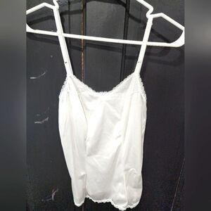 Vanity Fair White Lace Trim Cami Top 32/38L